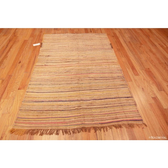 Gorgeous Flatwoven Vintage Moroccan Warm Tones Rug, Country of origin: Morocco, Circa date: Vintage