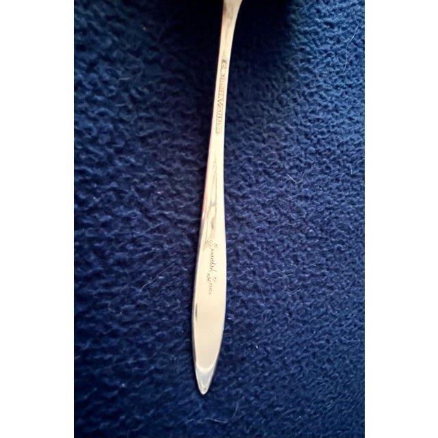 Sterling silver Spanish Lace" pattern by Wallace Silversmiths, introduced in 1964. The pattern features a burnished,...