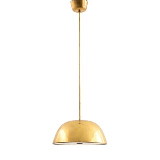 Pendant Lamp in Brass and Glass by Paavo Tynell, 1950s For Sale