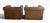 Set of 2- Brown Genuine Leather Club Chairs, 1980s For Sale - Image 9 of 11
