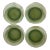 Set of 4 Vintage Green Glass Lunch or Salad Plates For Sale