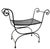 Metal Mid 20th Century Hollywood Regency Wrought Iron Saddle Seat Bench For Sale - Image 7 of 13