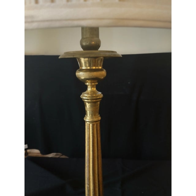 Italian 1950s Alter Candlestick Lamp for Baker For Sale - Image 3 of 8