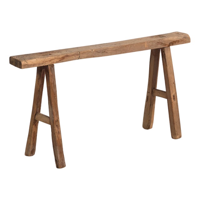 Small Antique Wooden Bench For Sale