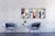 2026, Art Deco Painting Triptych, Slippery Slope, Acrylic Paint on Watercolor Paper, Pastel Pattens by Natalia Roman For Sale In Miami - Image 6 of 11