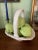 Figurative Mid 20th Century White Ceramic Trompe L’oeil Green Apple Basket For Sale - Image 3 of 10