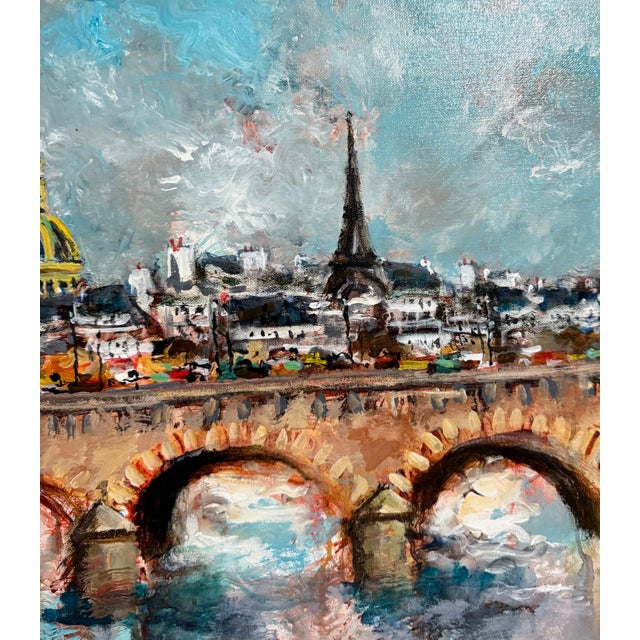 Urbain Huchet, Post Impressionist Fauvist Art French Oil Painting Paris Bridge Urbain Huchet, c.1998 For Sale - Image 10 of 14