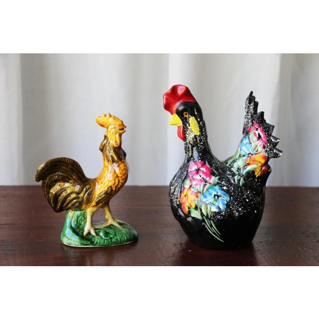 Dimensions (The Rooster): Height: 5.90 inches Width: 4.72 inches Depth: 1.96 inches Dimensions (The Chicken): Height: 7.28...