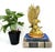 Striking vintage brass eagle sculpture with dramatic outstretched wings and finely detailed featherwork throughout,...