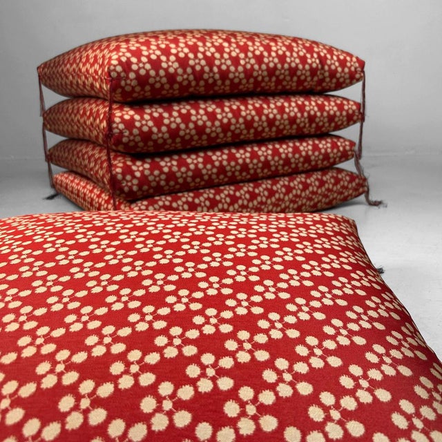 Japanese Zabuton Floor Cushions, 1980s, Set of 5 For Sale - Image 6 of 18