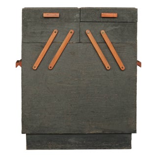 Modernist Sewing Box with Orange Details, 1930s For Sale