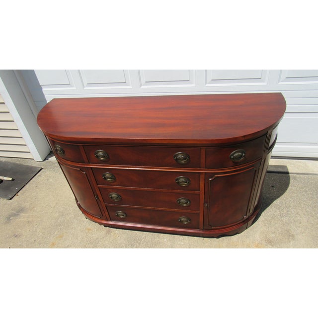 Item: Bernhardt Sideboard Details: Vintage Nice Base Traditional Design Signed Bernhardt Mahogany Nice Curved Design...