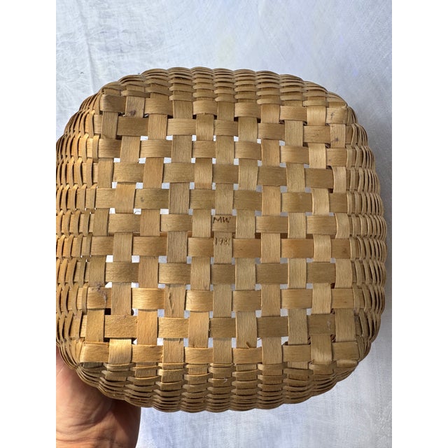 Signed and Dated Martha Wetherbee Shaker basket from her first edition of baskets made using original molds. This is a...