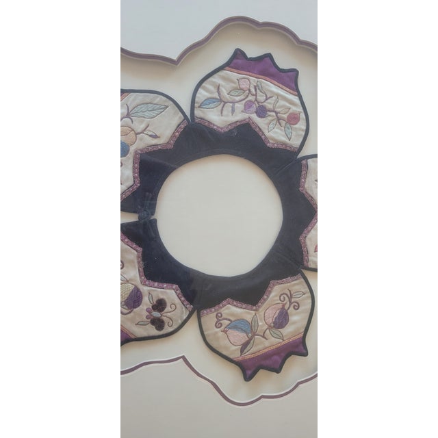 19th Century Chinese Silk/Satin Embroidered Baby Collar For Sale - Image 4 of 5