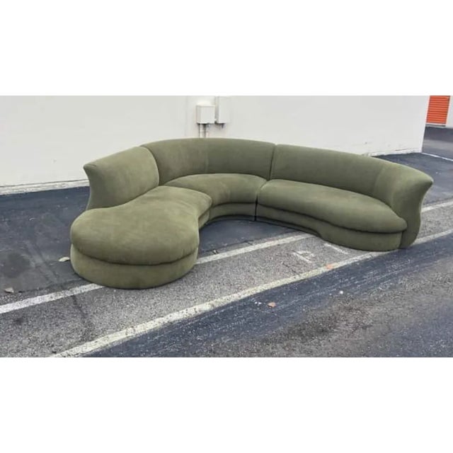Postmodern Vintage Serpentine Sectional Sofa For Sale - Image 3 of 9