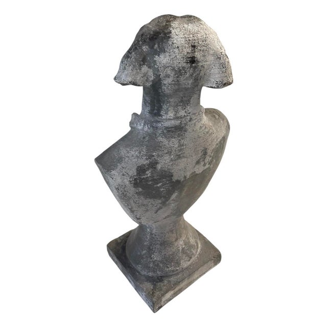 Add a touch of whimsical English Country House charm to your space with this distinguished vintage cast iron bust....