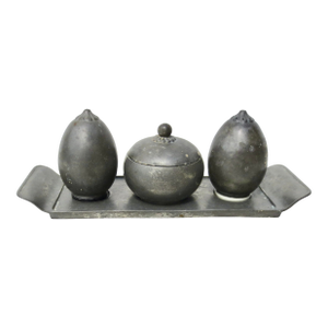 1930s Just Andersen Pewter Table Setting - Set of 4 Pieces