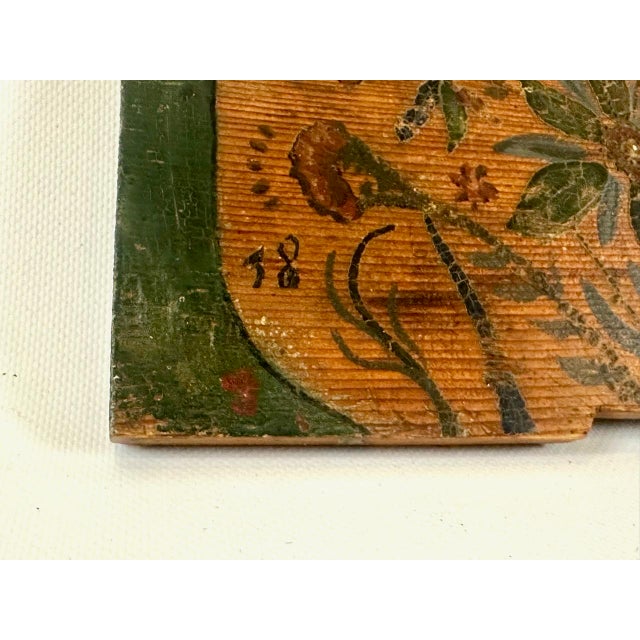 Antique Slovenian Folk Art Beehive Front Board, 19th Century, 1892 For Sale - Image 3 of 8