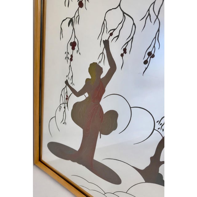 Blue Art Deco Mirror attributed to Osvaldo Borsani, Italy, 1940s For Sale - Image 8 of 11