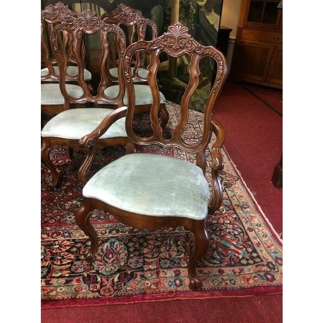 French Provincial Vintage Dining Chairs, Century Furniture, Set of Ten For Sale - Image 3 of 11
