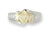 This rare estate ring is beautifully handcrafted in 14K white gold and features a striking combination of yellow marquise...