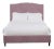 Hazel Twin Bedframe, Plum Linen For Sale