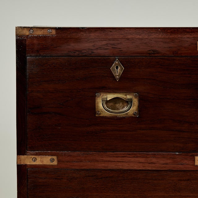 Early 20th Century Pair of Antique Anglo Indian Rosewood Campaign Stands For Sale - Image 5 of 13