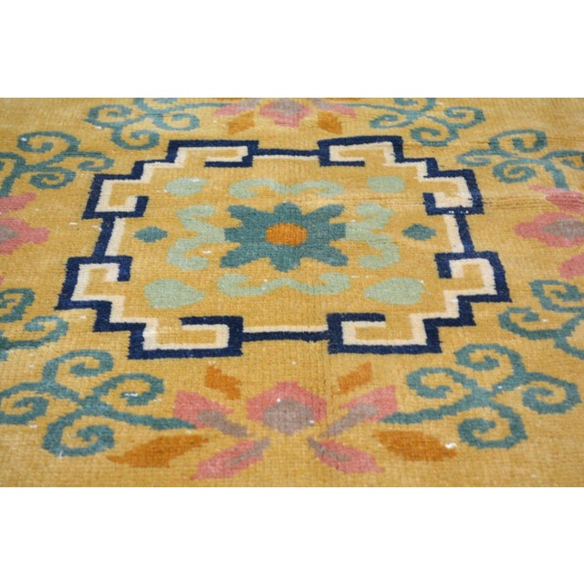 Art Deco Vintage Chinese Art Deco Hand Knotted Wool Rug, 9'8x13'3 For Sale - Image 3 of 6
