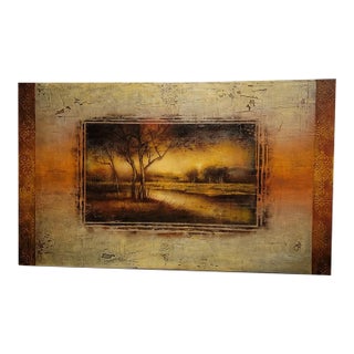 "Tone and Dawn" Original Mixed Media on Canvas 36" X 60" by Cary Henrie For Sale