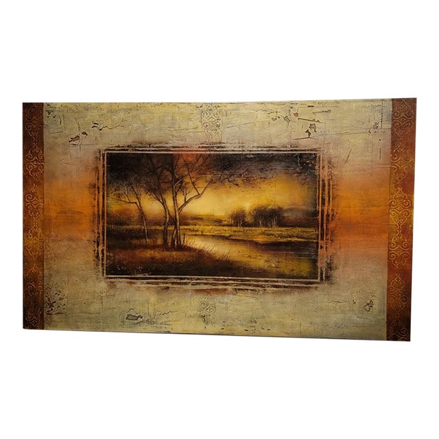 "Tone and Dawn" Original Mixed Media on Canvas 36" X 60" by Cary Henrie For Sale