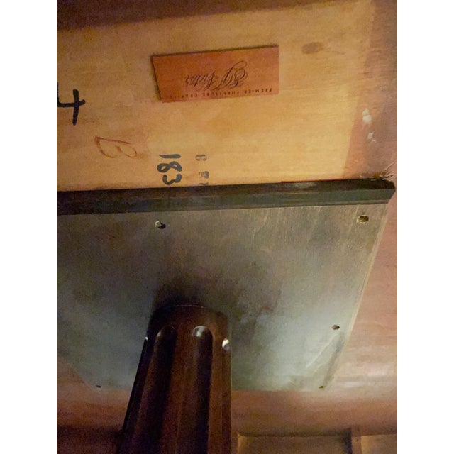 1990s Ej Victor Regency Chippendale Mahogany Dining/Conference Table With Gold Leaf Accents and Custom Table Pads For Sale - Image 18 of 18