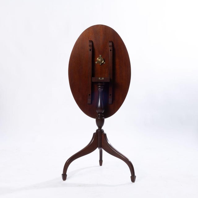 Mid 20th Century Inlaid Mahogany Tilt-Top Table For Sale - Image 6 of 6