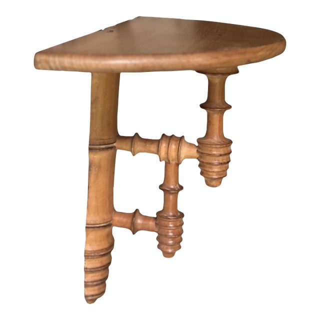 Antique 19th Century French Faux Bamboo Wall Bracket Shelf For Sale