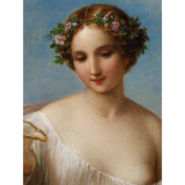 Schiavoni, Hebe Quenching Jupiter's Thirst in the Form of an Eagle, 19th Century, Oil Painting For Sale - Image 6 of 8