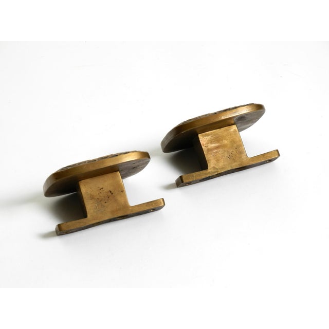 Mid-Century Modern Double-Sided Door Handles in Heavy Bronze, 1960s, Set of 2 For Sale - Image 12 of 18