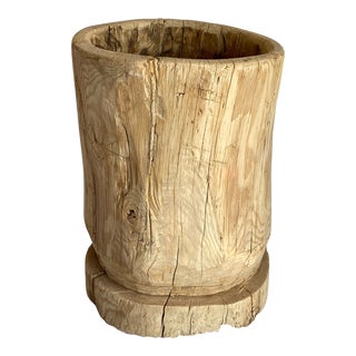 Natural Antique Tree Stump Planter For Sale