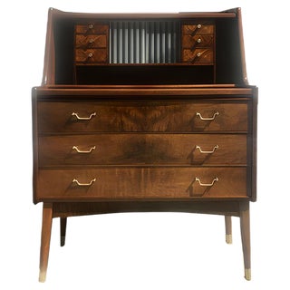 Mid-Century Danish Secretaire in Walnut, 1950s For Sale