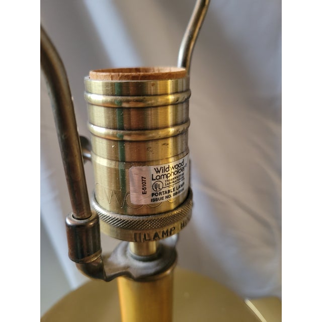 Brass 80s Wildwood Art Deco Revival Table Lamps- A Pair For Sale - Image 8 of 10