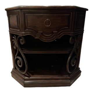 1990s Marge Carson Segovia Collection Nightstand With Open Shelf For Sale