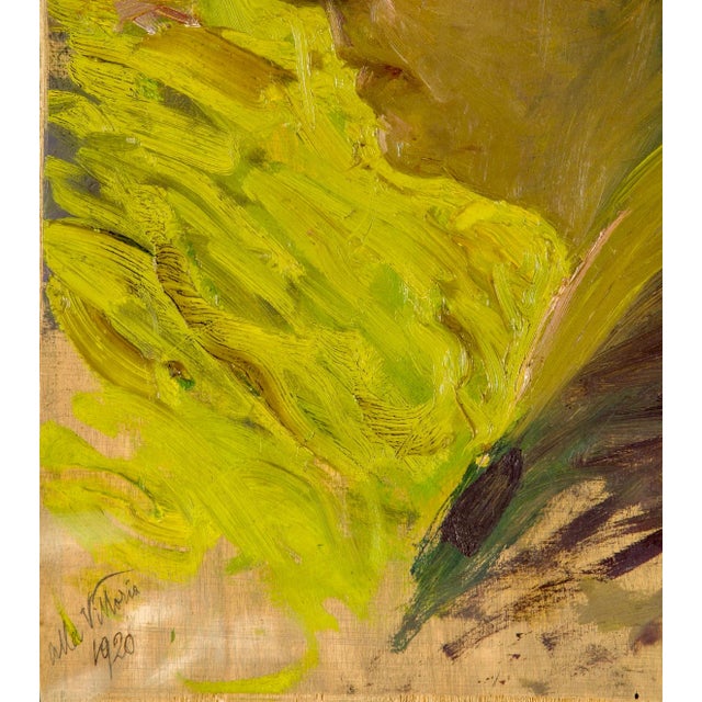 1920 Cesare Ciani Credited Italian Macchiaiolo Portrait Painting A beautiful, intense painting attributed to the great...