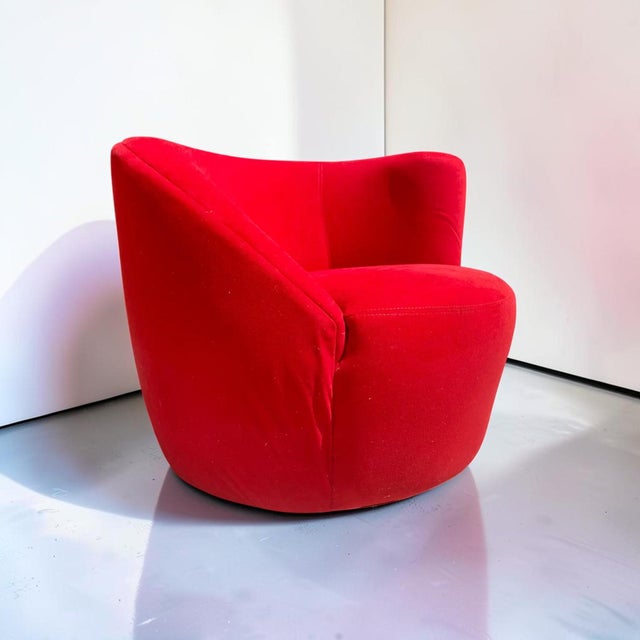 Vladimir Kagan Style “Nautilus” Swivel Chair For Sale - Image 14 of 15