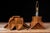 Mid Century Tramp Art Wood Table Lamp For Sale - Image 4 of 7