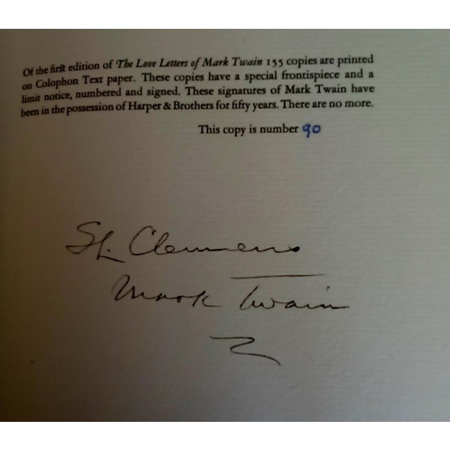 Paper 20th Century Mark Twain ,Autographed Limited Edition ,"The Love Letters ". For Sale - Image 7 of 13