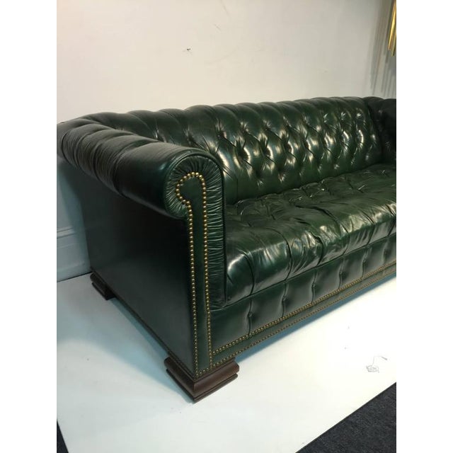 Forest Green Chesterfield Sofas a Pair Chairish
