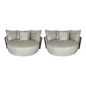 Pair of Scarlett Poltrona Frau Chair Designed by Jean-Marie Massaud. Italy, 2015