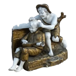 1890s Schafer & Vater Figurine & Catchall