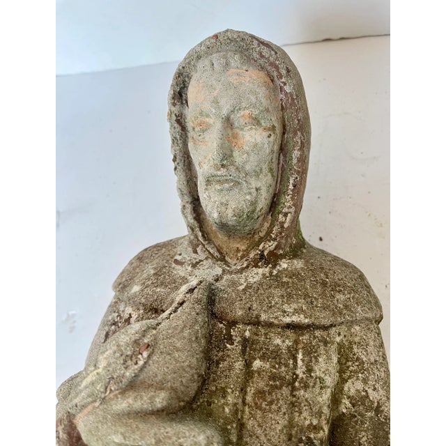 Vintage Saint Francis of Assisi Concrete Garden Statue For Sale - Image 12 of 18