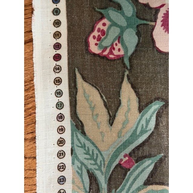 2020s Schumacher X Mary McDonald Bermuda Blossoms in Cocoa 175870 3 5/8 Yards Fabric For Sale - Image 5 of 6