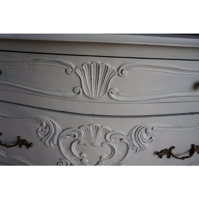 Shabby Chic Antique French Painted Chest of Drawers For Sale - Image 3 of 11