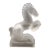Vintage Horse Satin Glass Sculpture Art Deco For Sale